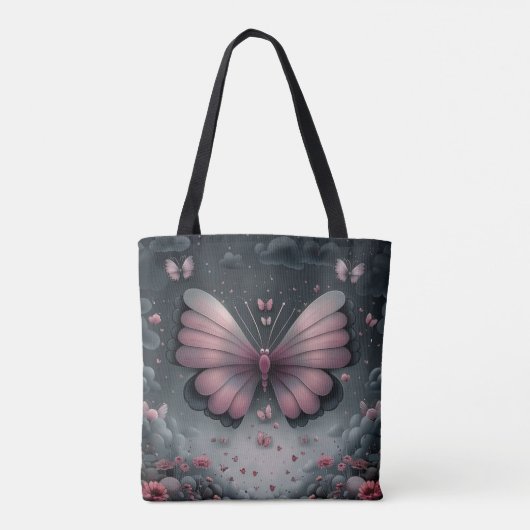 Schattigee Blush Butterfly Flow Tote Bag (Achterkant)