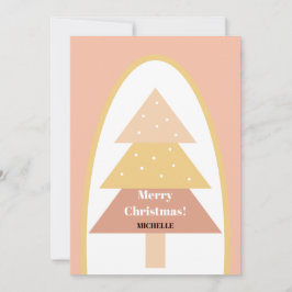 Schattigee Blush Holiday Tree Feestdagenkaart