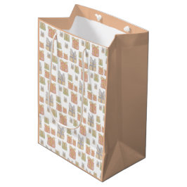 Schattigee Blush kerstcadeaus Handgeschilderde kun Medium Cadeauzakje