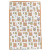 Schattigee Blush kerstcadeaus Handgeschilderde kun Medium Cadeauzakje (Voorkant)