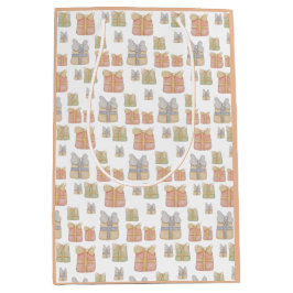 Schattigee Blush kerstcadeaus Handgeschilderde kun Medium Cadeauzakje