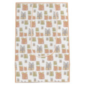 Schattigee Blush kerstcadeaus Handgeschilderde kun Medium Cadeauzakje (Achterkant)