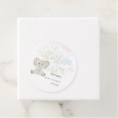 Schattigee Blush Olifant Waterverf Illustratie Bedankjes Labels (In situ)