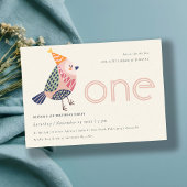 Schattigee Blush Pink Birdie Elke Leeftijd 1e Verj Kaart