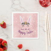 Schattigee Blush Pink Happy Easter Bunny Servetten (Insitu)