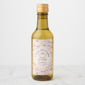 Schattigee Blush Pink Little Pumpkin Herfst Baby s Wijn Etiket (Voorkant)