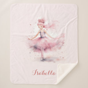 Schattigee blush roze ballerina naam sherpa deken