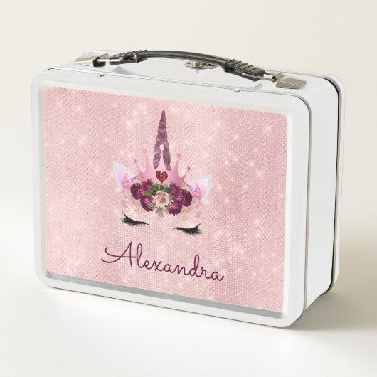 Schattigee Blush Roze Eenhoorn Monogram School (Achterkant)