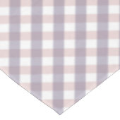 Schattigee Blush Roze & Paarse Gingham Patroon Hal Tafelkleed (Gekanteld)