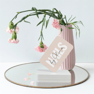 Schattigee Blush Sand Vrouwelijke Roze Nail Artist Visitekaartje