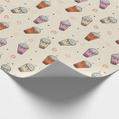 Schattigee Boba Bubble Tea Cadeaupapier (Hoek)