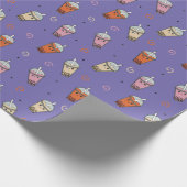 Schattigee Boba Bubble Tea Cadeaupapier (Hoek)