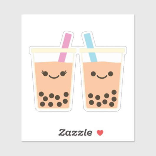 Schattigee Boba Bubble Tea Love Sticker (Vel)
