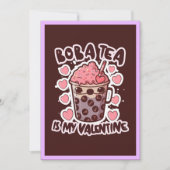 Schattigee Boba Tea is mijn Valentijn Kaart (Voorkant)
