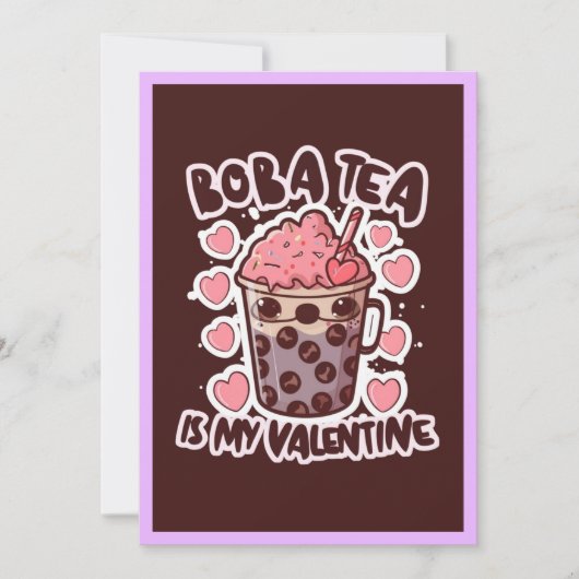 Schattigee Boba Tea is mijn Valentijn Kaart (Voorkant)