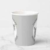 Schattigee Bobcat Lynx cartoon Gepersonaliseerde V Papieren Bekers (Links)