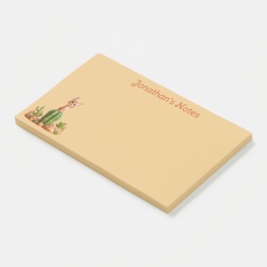 Schattigee Bobcat op cactus Post-it® Notes (Schuin)