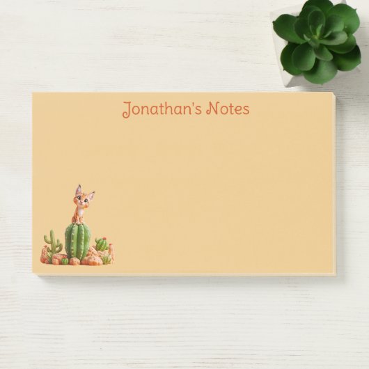 Schattigee Bobcat op cactus Post-it® Notes (Kantoor)