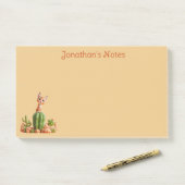 Schattigee Bobcat op cactus Post-it® Notes (Op bureau)