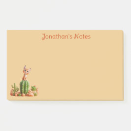 Schattigee Bobcat op cactus Post-it® Notes