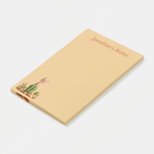 Schattigee Bobcat op cactus Post-it® Notes (Schuin)