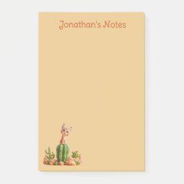 Schattigee Bobcat op cactus Post-it® Notes