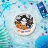 Schattigee boek in Halloween thema Verjaardag Papi Papieren Bordje (Feest)