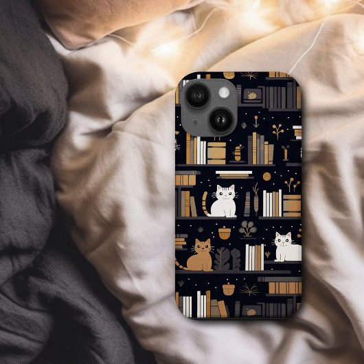 Schattigee Boekachtige Katten Boeken Bruin Case-Mate iPhone Case