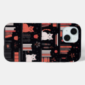 Schattigee Boekachtige katten boeken roze Case-Mate iPhone Case (Achterkant (horizontaal))