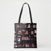 Schattigee Boekachtige katten boeken roze Tote Bag (Voorkant)