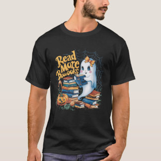 Schattigee boeken Ghost Lees meer Boeken Funny Tea T-shirt