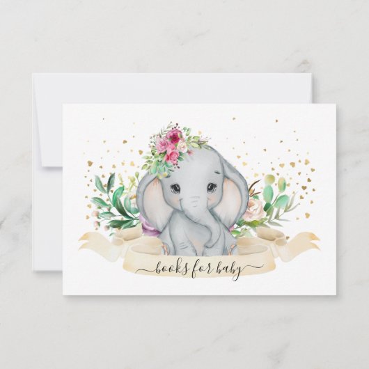 Schattigee boeken voor Baby aanvraag Bedankkaart (Achterkant)