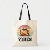 Schattigee boekenliefhebber Hoofdpersonage Vibes C Tote Bag (Voorkant)