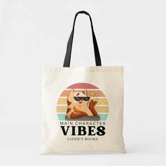Schattigee boekenliefhebber Hoofdpersonage Vibes C Tote Bag (Voorkant)