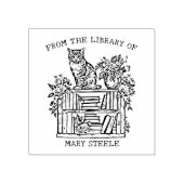 Schattigee  Boekenplank Cat Rubberstempel (Afrduk)
