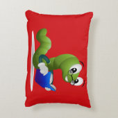 Schattigee boekenwurm dierenprint gepersonaliseerd decoratief kussen (Achterkant (Verticaal))