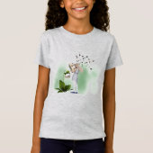 Schattigee boekliefhebber lezen meisje t-shirt (Voorkant)