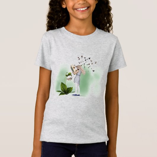 Schattigee boekliefhebber lezen meisje t-shirt (Voorkant)