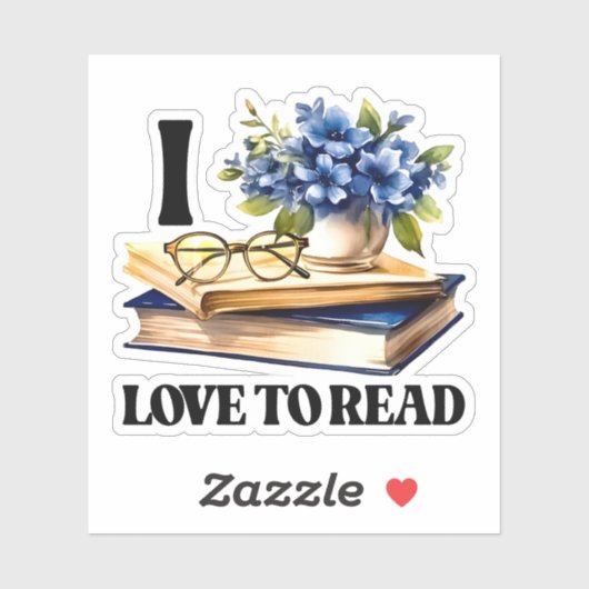 Schattigee boekliefhebbers lezen sticker (Vel)