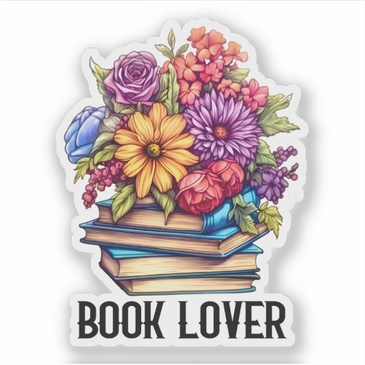 Schattigee boekliefhebbers lezen sticker (Voorkant)