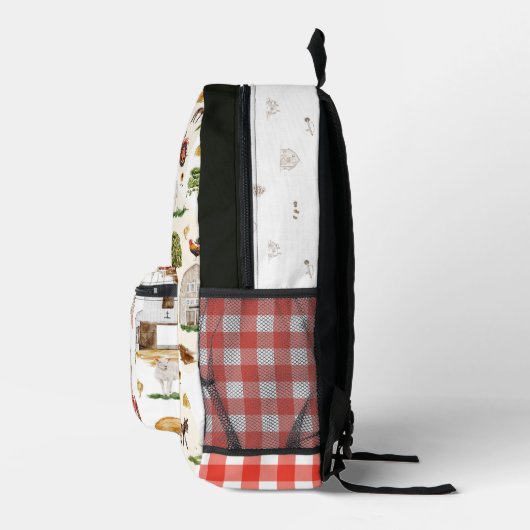 Schattigee Boerderij Life Boerderij | Monogram Bedrukte Rugzak (Rechts)