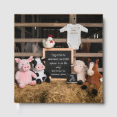 Schattigee Boerderijdieren Baby fotoboek aandenken Gastenboek (Voorkant)