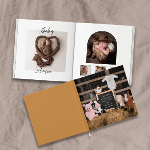 Schattigee Boerderijdieren Baby fotoboek aandenken Gastenboek