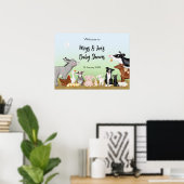 Schattigee boerderijdieren baby shower welkomstbor poster (Thuiskantoor)