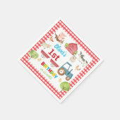 Schattigee Boerderijdieren Barnyard 1e 2e 3e Verja Servet (Hoek)