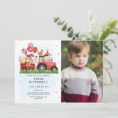 Schattigee Boerderijdieren Barnyard 1e Verjaardag  Kaart (Staand voorkant)