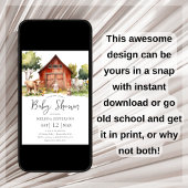 Schattigee boerderijdieren Barnyard Baby shower In Kaart