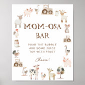 Schattigee Boerderijdieren Barnyard Baby shower Mo Poster (Voorkant)