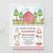 Schattigee boerderijdieren Barnyard Birthday Bash Kaart (Voorkant)