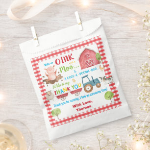Schattigee Boerderijdieren Barnyard Birthday Bedan Bedankzakje